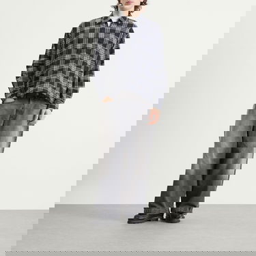 Риза BEAMS Half Zip Pullover Shirt Check Черно | 1111-1245-147-19, 4