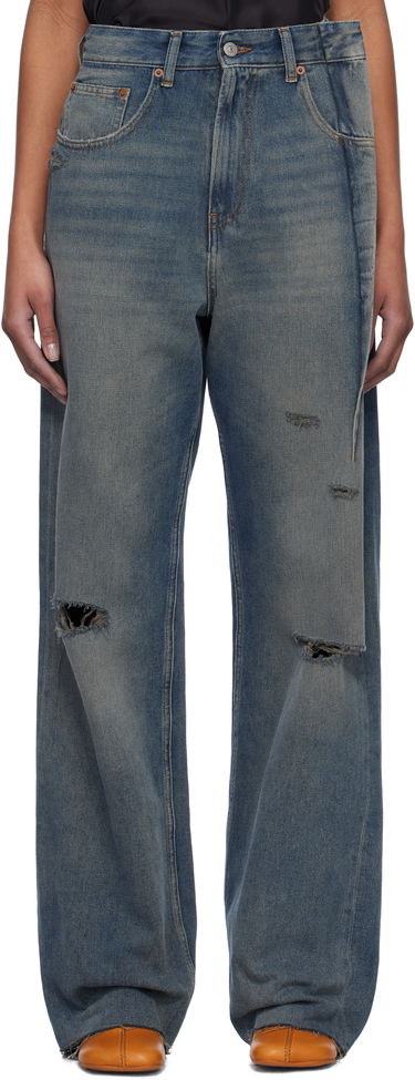Дънки Maison Margiela MM6 Maison Margiela Distressed Darting Jeans Синьо | S52LA0245 M30017, 0