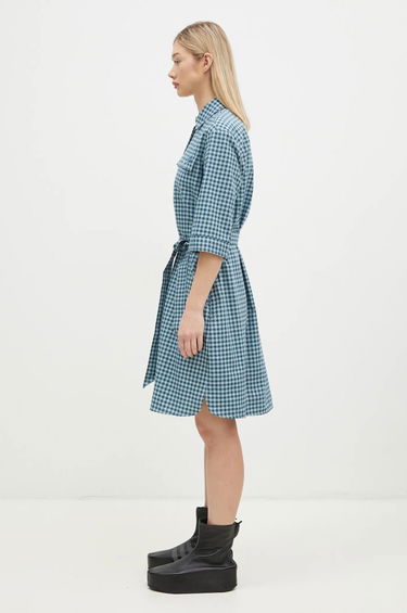Pокля MAISON KITSUNÉ Maison Kitsuné Double Pocket Mini Oversize Dress Синьо | NW01620WC5015, 1