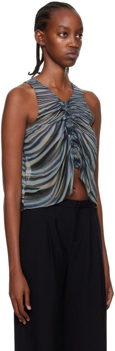 Потник Dion Lee Dion Lee Shirred Tank Top Черно | C3066P22, 4