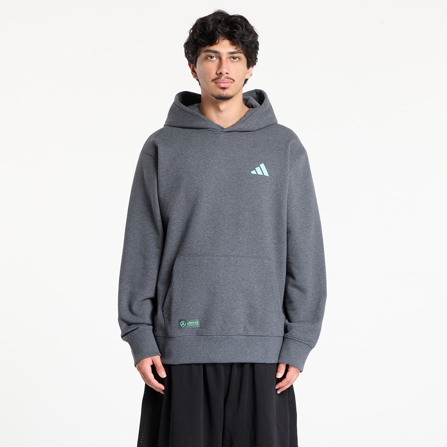 Суитчър adidas Performance Mercedes-AMG Petronas Formula One Team Premium Hoodie Сиво | JX8778, 0