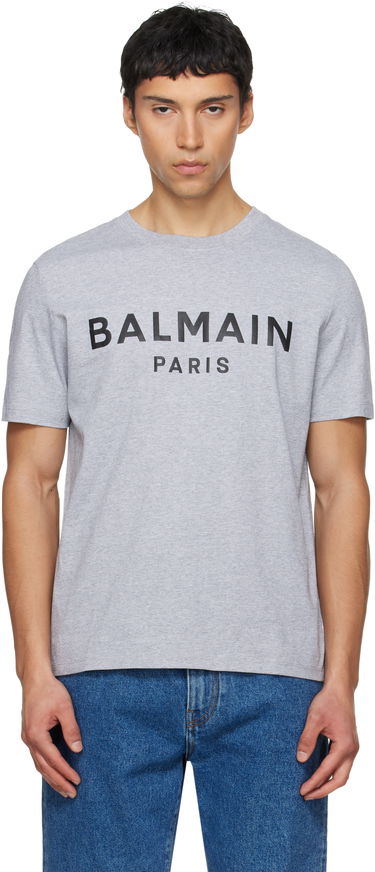 Тениска Balmain Printed Cotton T-shirt Сиво | GH1EG000BD46, 0