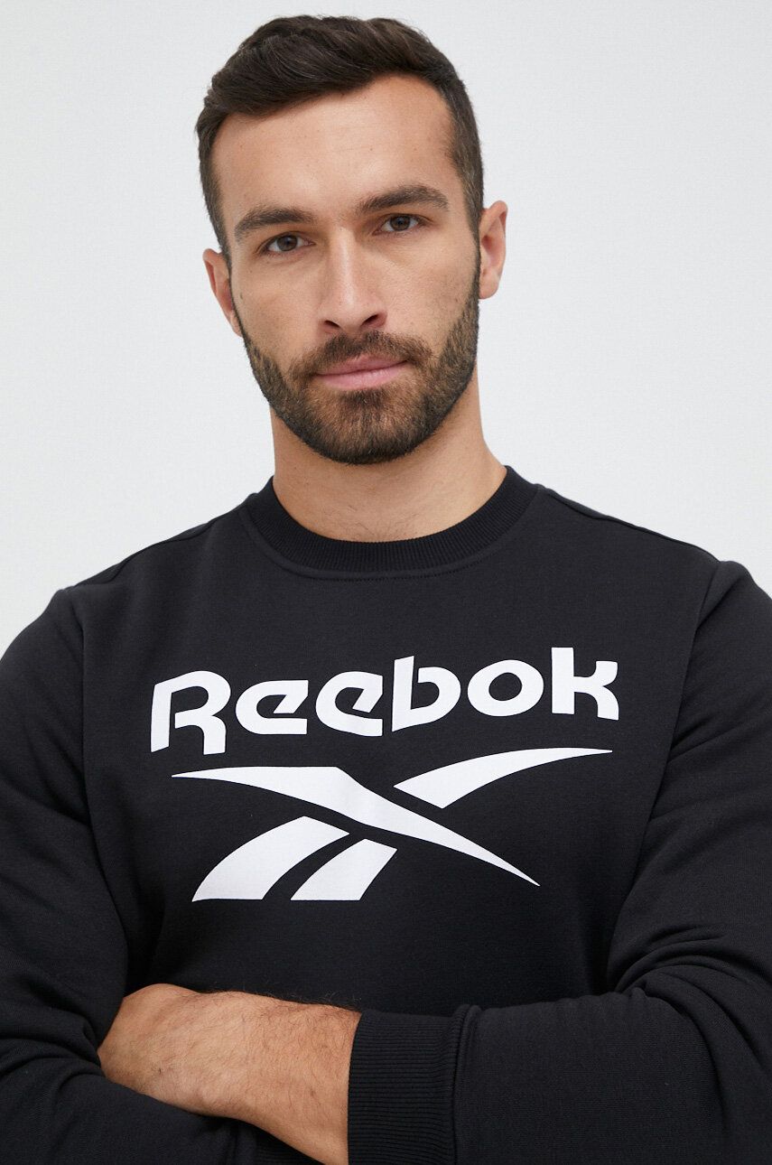 Суитчър Reebok Identity Fleece Stacked Logo Crew Sweatshirt Черно | H54791, 0