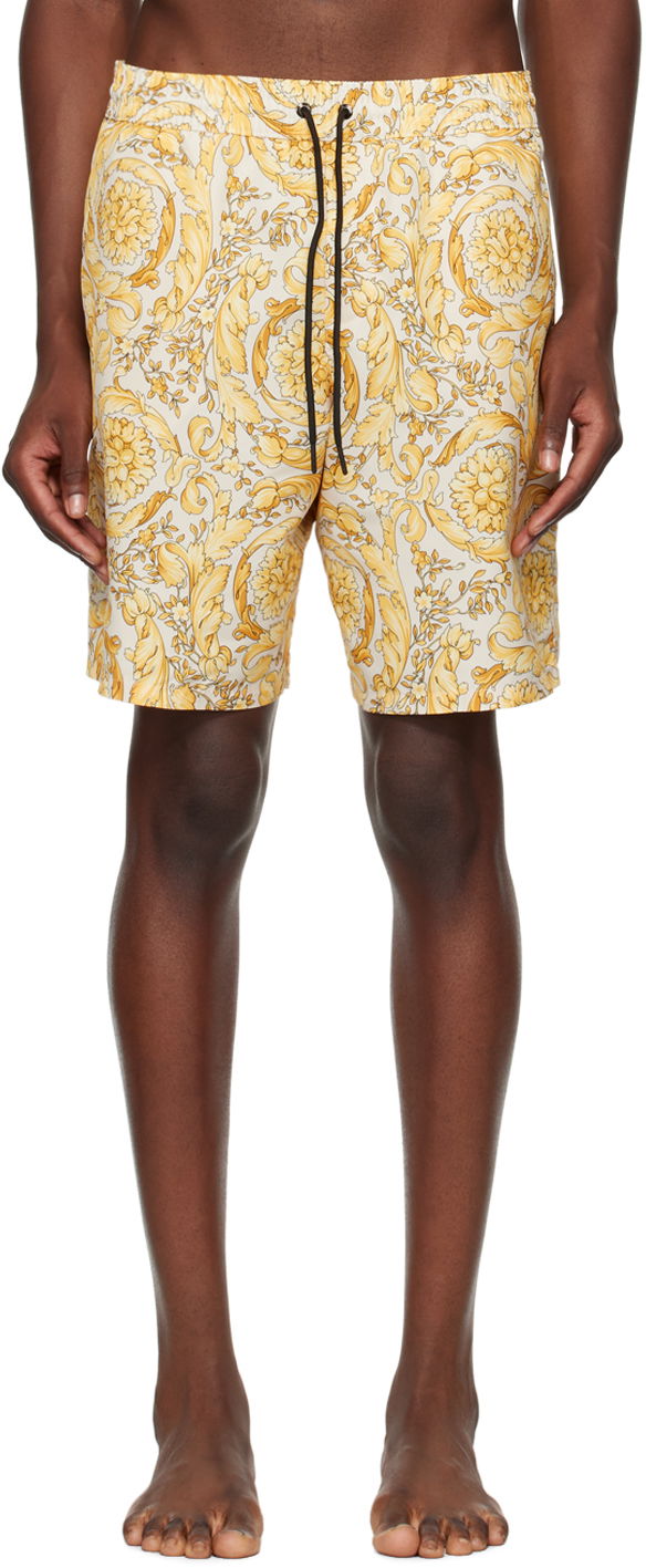 Бански Versace Barocco Swim Shorts Бяло | ABU05021_1A11356, 0