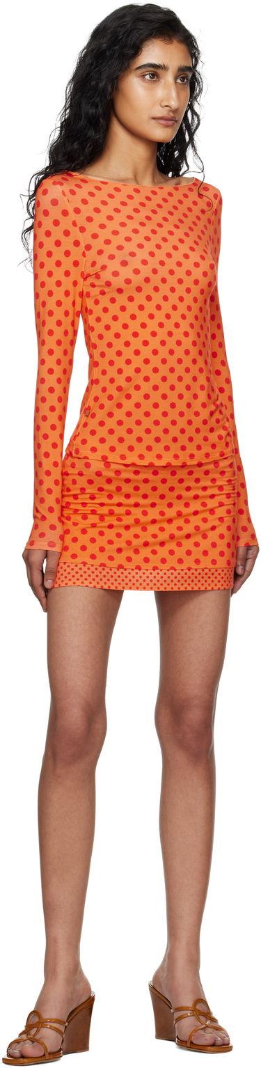 Тениска Miaou Miaou Amelia Polka Dot Long Sleeve Top Оранжево
 | 7183LJBRRP, 3