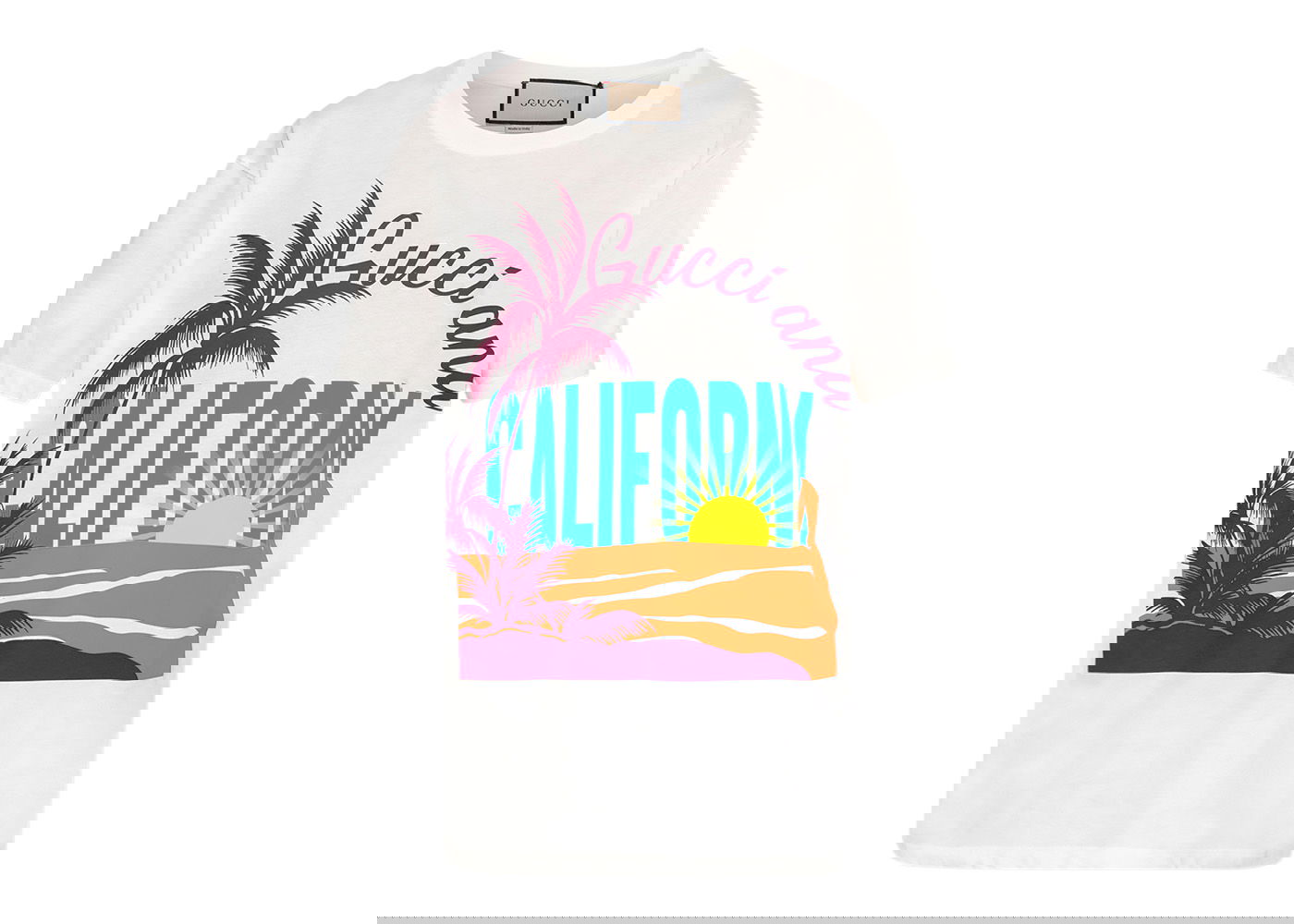 Тениска Gucci California Oversized T-shirt White Бяло | 615044 XJED0 9095, 0