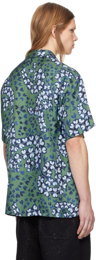Риза LANVIN Lanvin Rateau Print Bowling Shirt Зелено | RM-SI0019-6057-P25, 2