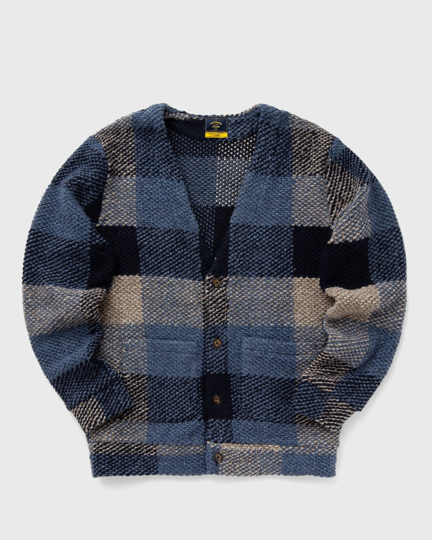Пуловер Portuguese Flannel Flannel Cardigan Синьо | AW24.073.BLUE, 0
