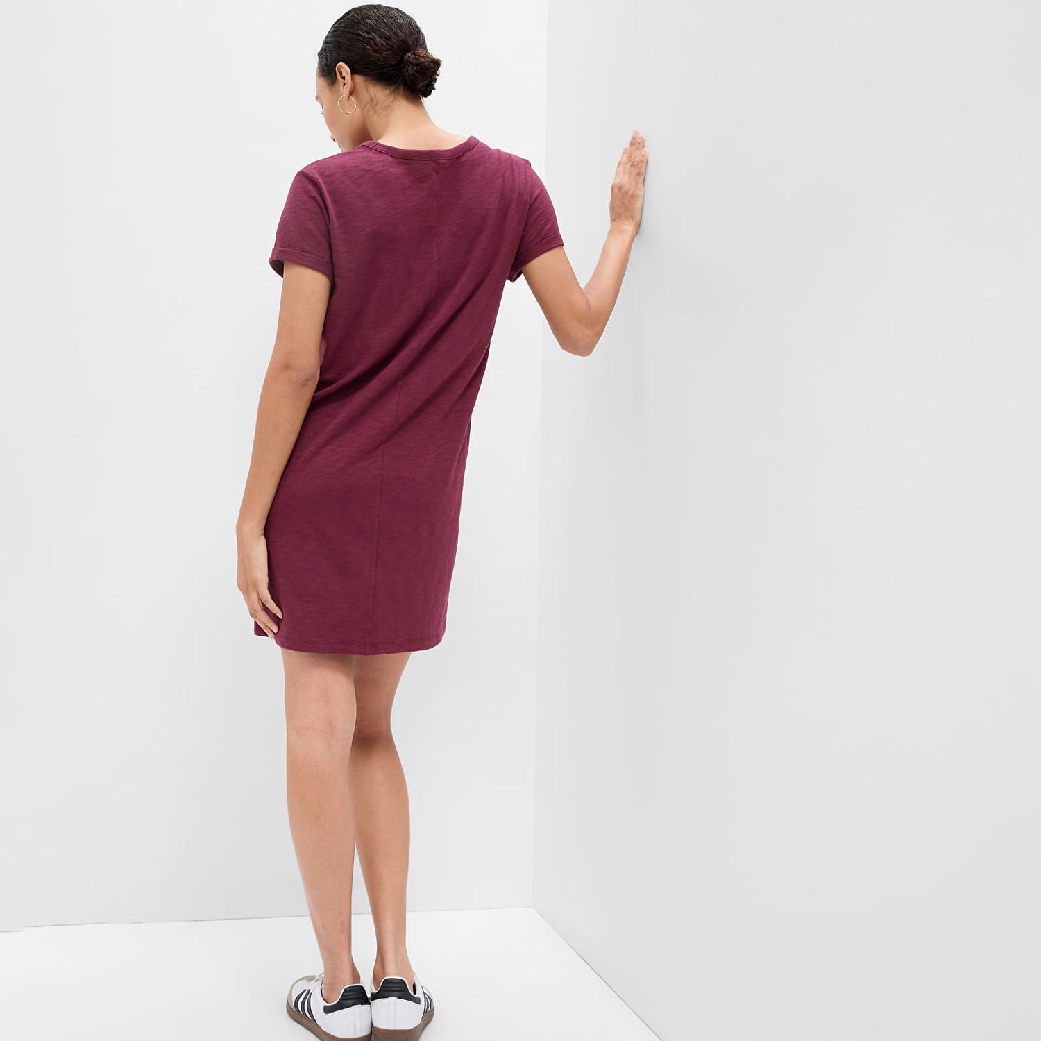 Pокля GAP GAP Shortsleeve Logo Dress Бургунди | 756553-00, 1