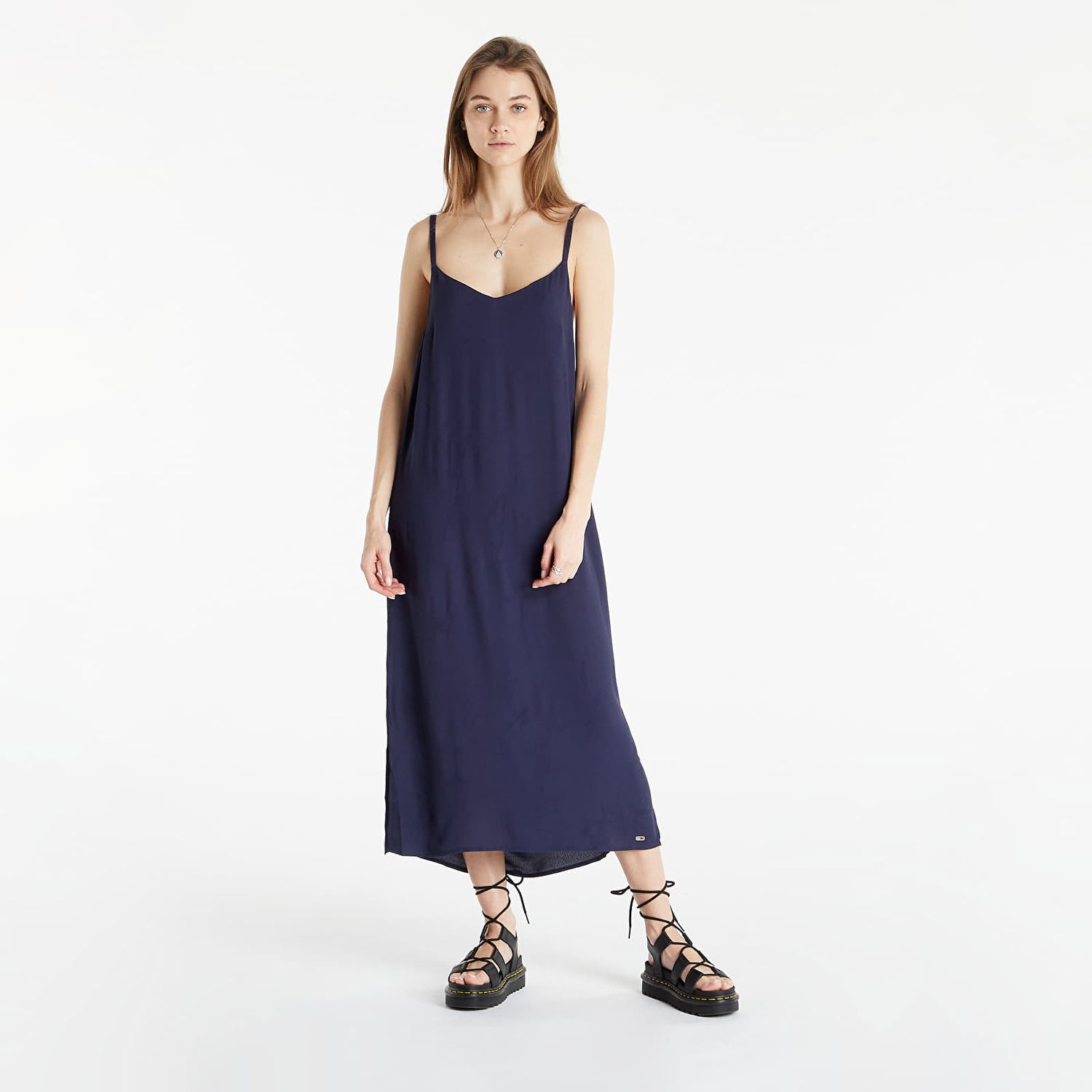 Pокля Tommy Hilfiger Essential Cami Midi Dress Тъмно синьо | DW0DW12858 C87, 0