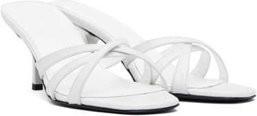 Грижа за обувките BY FAR BY FAR Julie Creased Calf Leather Heeled Sandals Бяло | MWFHO020CL034WH025PL, 3