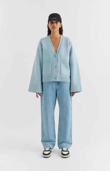 Пуловер AXEL ARIGATO Memory Relaxed Cardigan Синьо | A0443008, 4