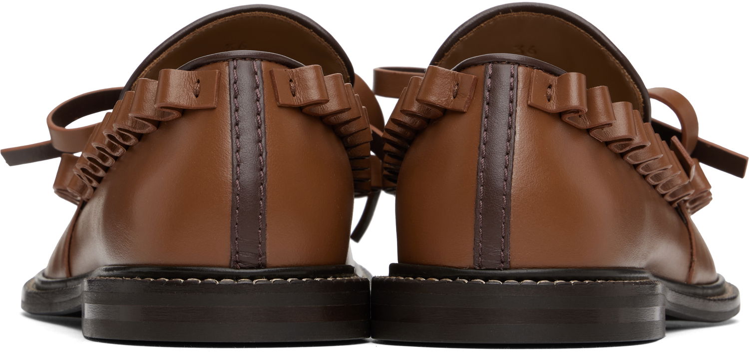 Кецове и обувки JW Anderson JW Anderson Ruffle Loafers Кафяво | FW0167-LA0323, 1