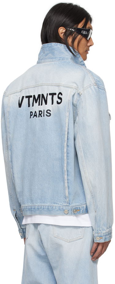 Яке VETEMENTS VTMNTS Embroidered Denim Jacket Синьо | VL20JA560L, 2