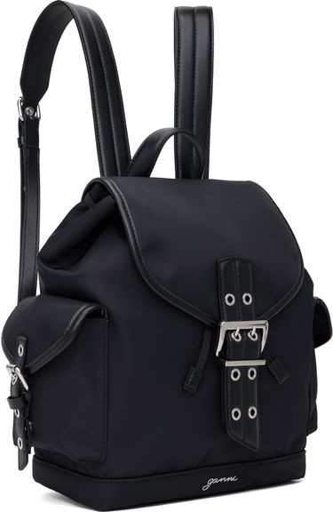 Раница GANNI GANNI Small Bucky Nylon Backpack Черно | A6528, 1