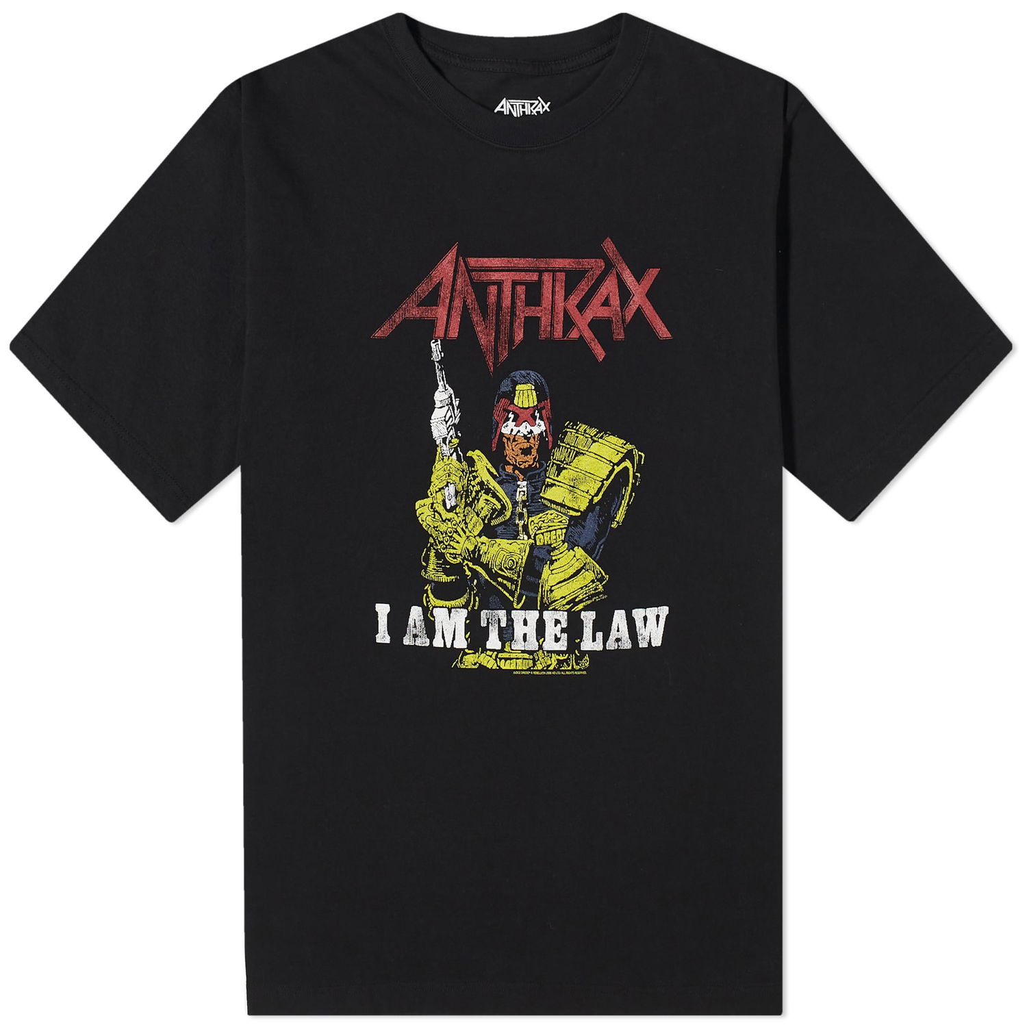 Тениска Neighborhood Anthrax I am the Law T-Shirt Черно | 232PCNH-ST03S-BLK, 0