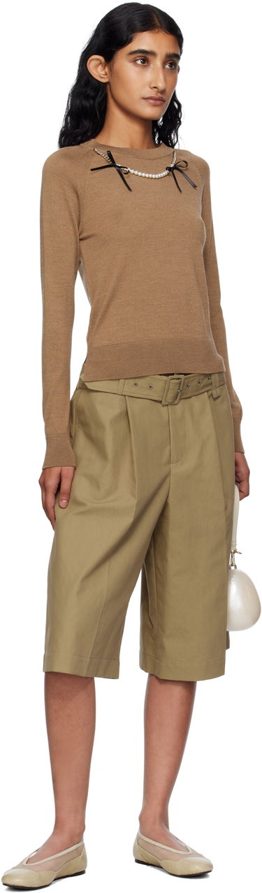 Къси панталони Simone Rocha Simone Rocha Wide Leg Multi Belt Loop Shorts Бежово | 4160 1267, 3