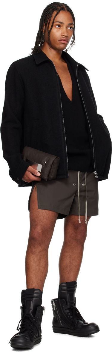 Чанта през рамо Rick Owens Rick Owens Pillow Griffin Suede Shoulder Bag Кафяво | RA02E0745 LBAPA, 3
