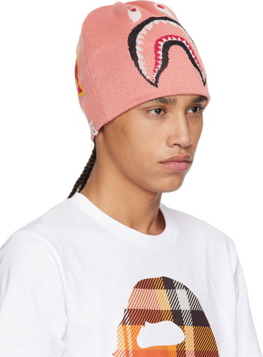 Шапка BAPE Shark Knit Hat Розово | 001HTK701007M PNK, 2