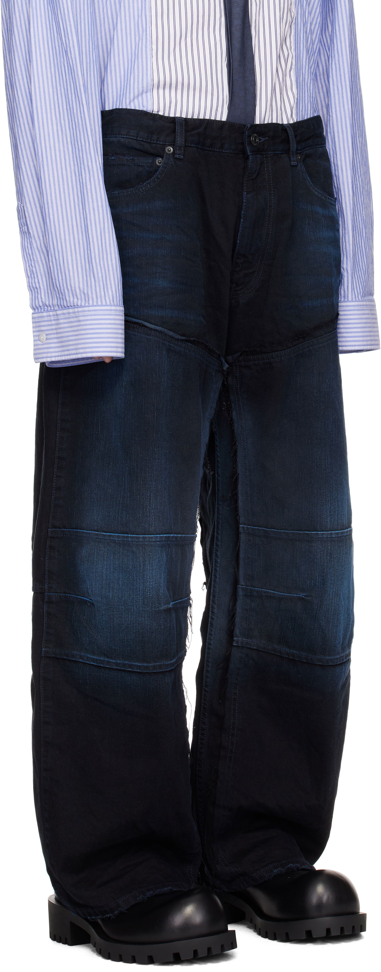 Дънки Balenciaga Double Knee Jeans Тъмно синьо | 809444TRW587150, 1