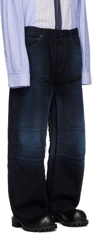 Дънки Balenciaga Double Knee Jeans Тъмно синьо | 809444TRW587150, 1