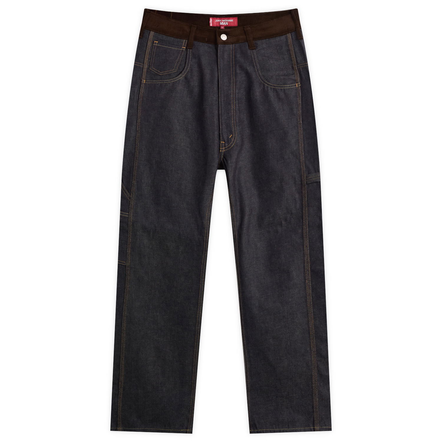 Дънки Junya Watanabe Junya Watanabe MAN x Levis Leather Patch Jeans, Size Large Синьо | WP-P203-051-1, 0