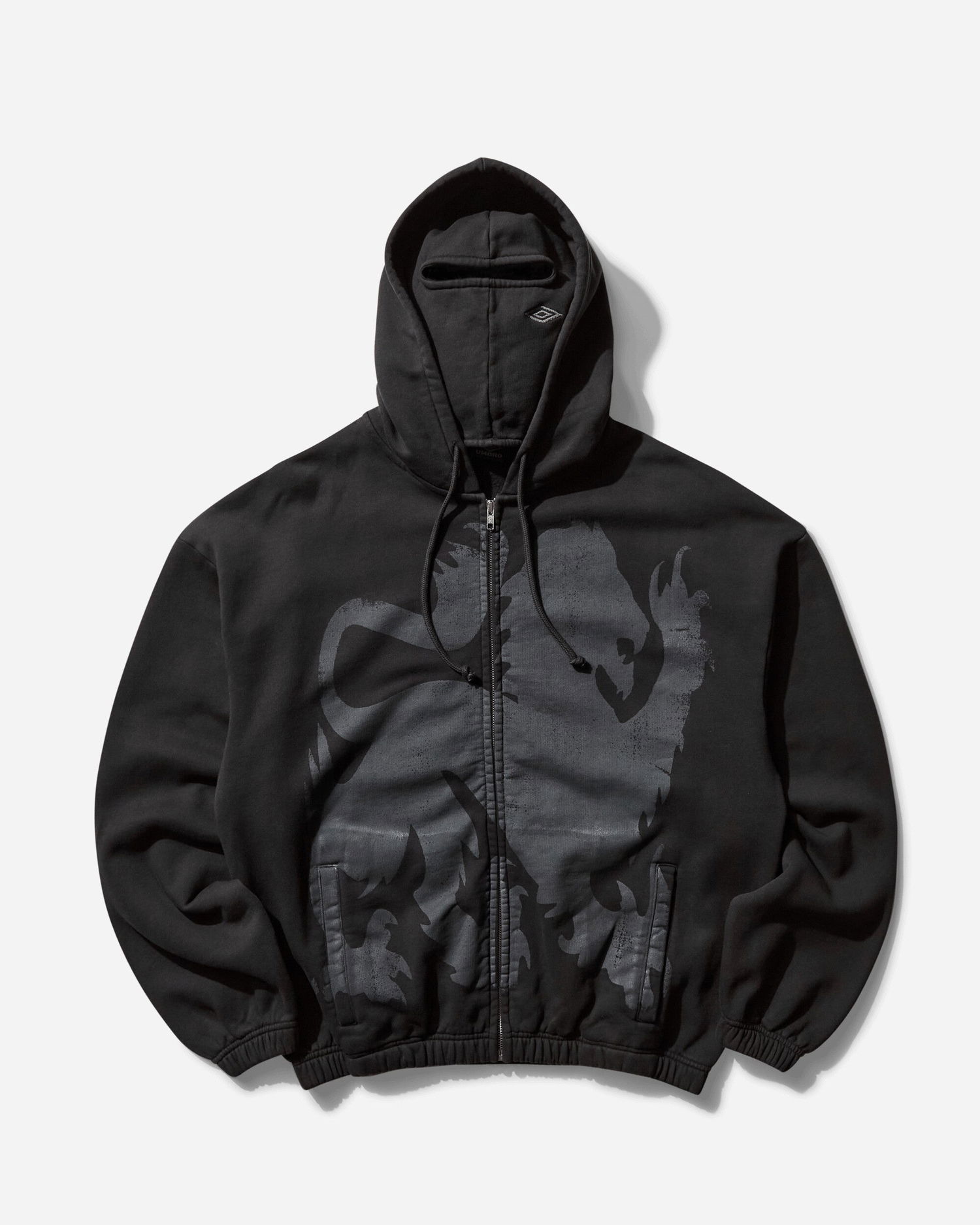 Суитчър Umbro Heraldic Zip-Up Masked Hoodie Черно | UBMW0281FA179 BLK0020, 0