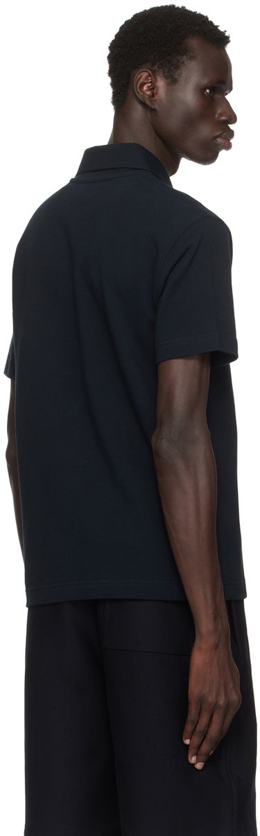Поло тениска Burberry Cotton Polo Тъмно синьо | 8097528, 2