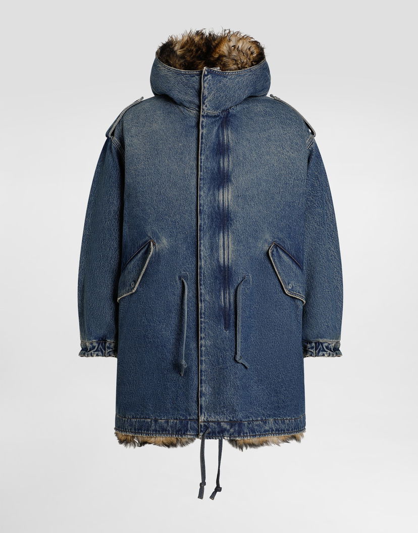 Парка Dolce & Gabbana Dolce & Gabbana Padded Denim Parka Синьо | G055YDG8NZ2S9001