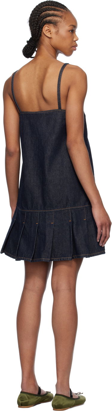 Pокля GANNI GANNI Denim Pleated Mini Dress Синьо | J1622, 2