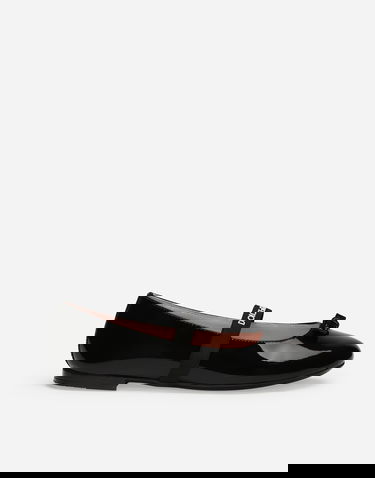 Кецове и обувки Dolce & Gabbana Patent Leather Ballet Flats With Bow Черно | D11294A483180999, 0