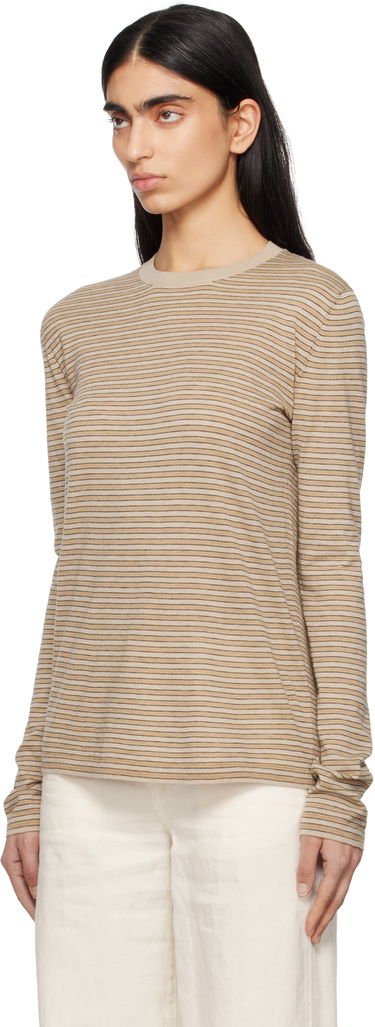 Тениска The Row The Row Juhi Striped Long Sleeve T-Shirt Бежово | 8811-Y688, 3