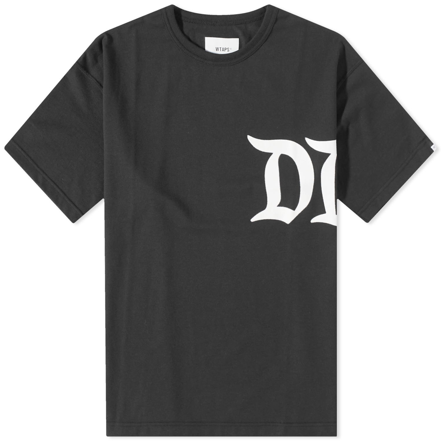 Тениска WTAPS Design 02 SQD T-Shirt Черно | 231ATDT-CSM14-BK, 0
