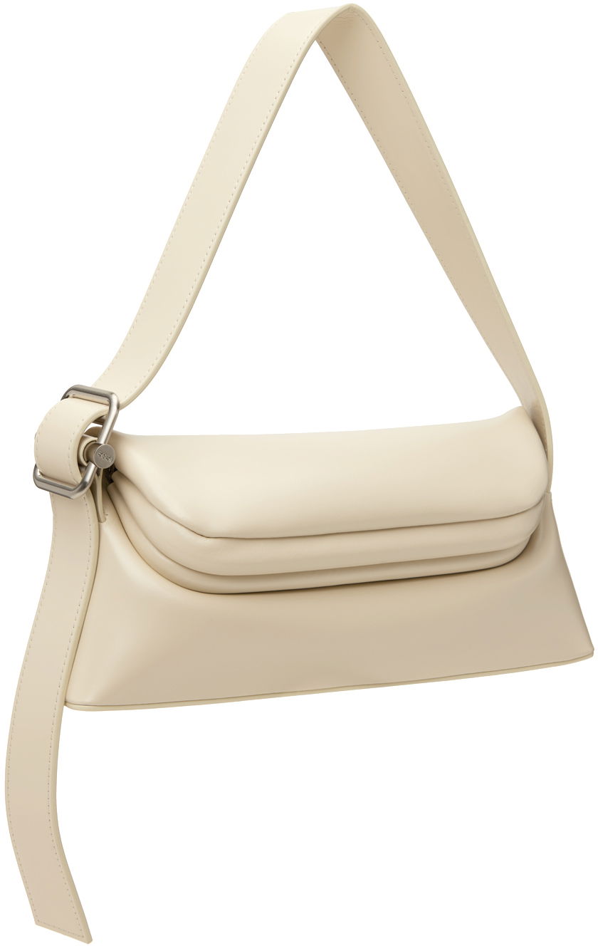 Дамска чанта OSOI Off-White Leather Shoulder Bag Бежово | 22FB010-16-05, 1