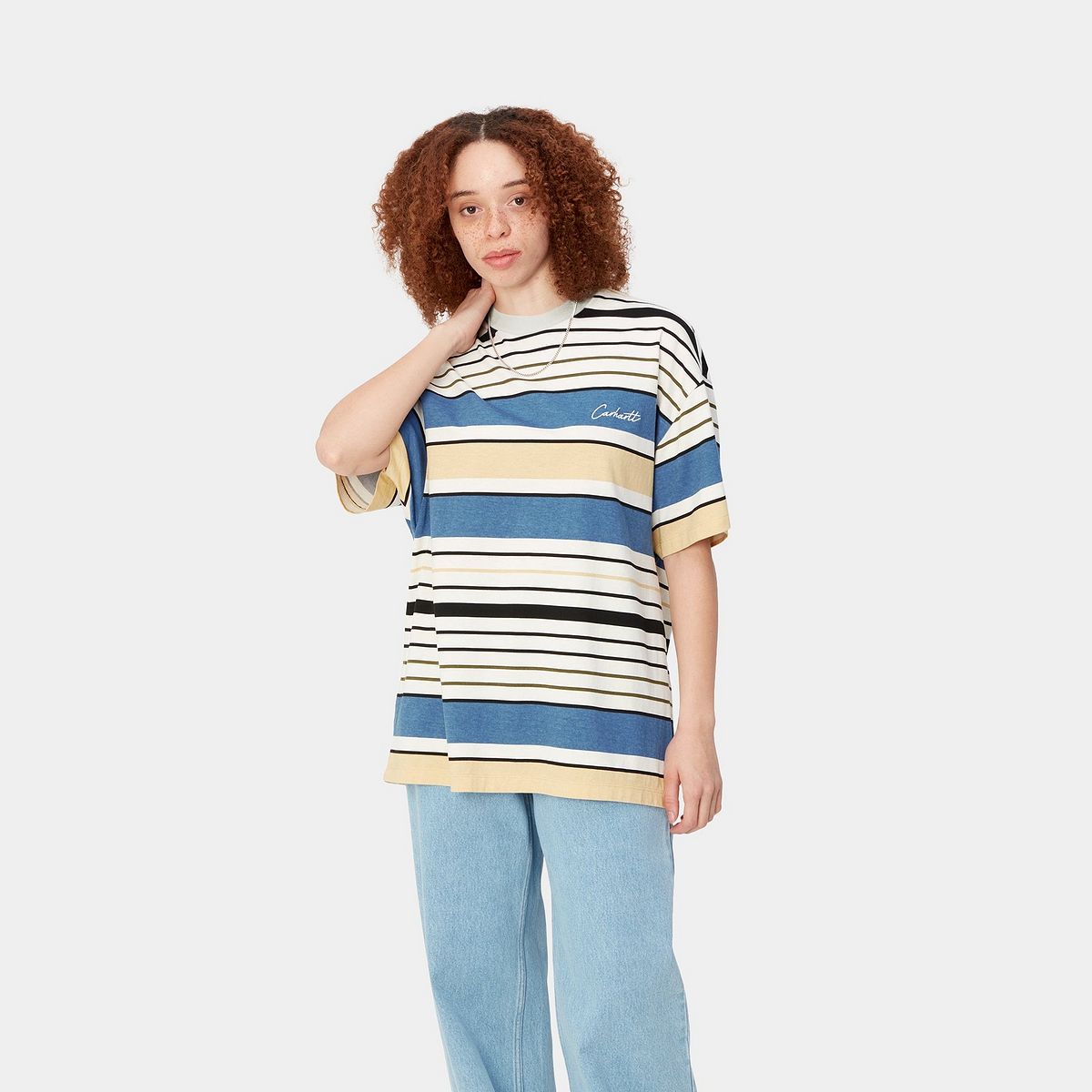 Тениска Carhartt WIP S/S Rowe T-Shirt Синьо | I033050_1ZL_60, 0