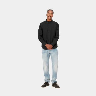 Риза Carhartt WIP L/S Bolton Shirt "Black garment dyed" Черно | I030238_89_GD, 3