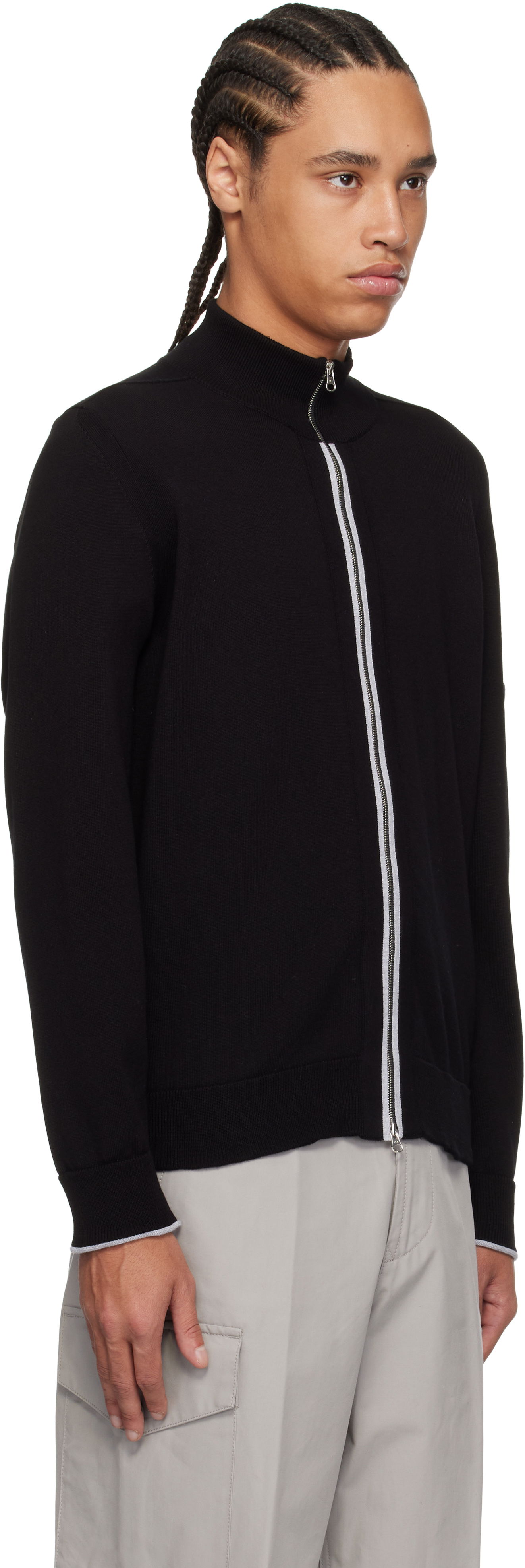 Пуловер Stone Island Stone Island Organic Cotton Zip Cardigan Черно | K1S15 5100018 S00B1, 1