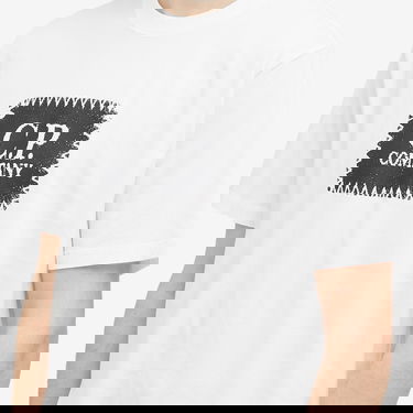 Тениска C.P. Company C.P. Company 30/1 Logo Label T-Shirt Бяло | 18CMTS029A-005100W-103, 5