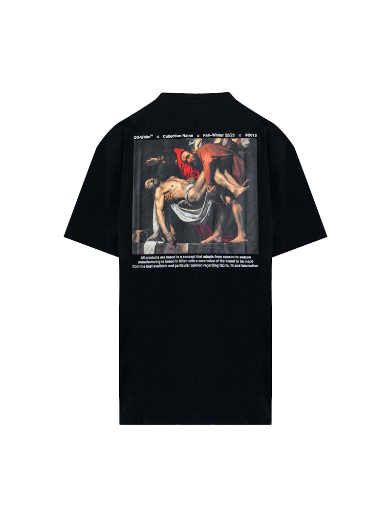 Тениска Off-White Carav Deposition Over S/S Tee Black/White Черно | OMAA038C99JER0091001