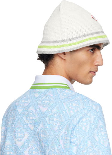 Шапка Casablanca Casablanca Stripe Crochet Bucket Hat Зелено | A-SP26-HAT-108-01, 2