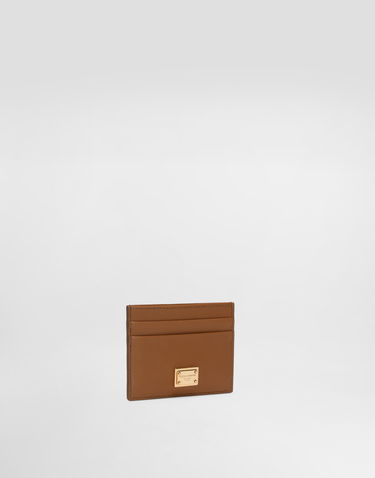 Портфейл Dolce & Gabbana Dolce & Gabbana Plongé Calfskin Card Holder Кафяво | BI0330A9S258Z093, 1