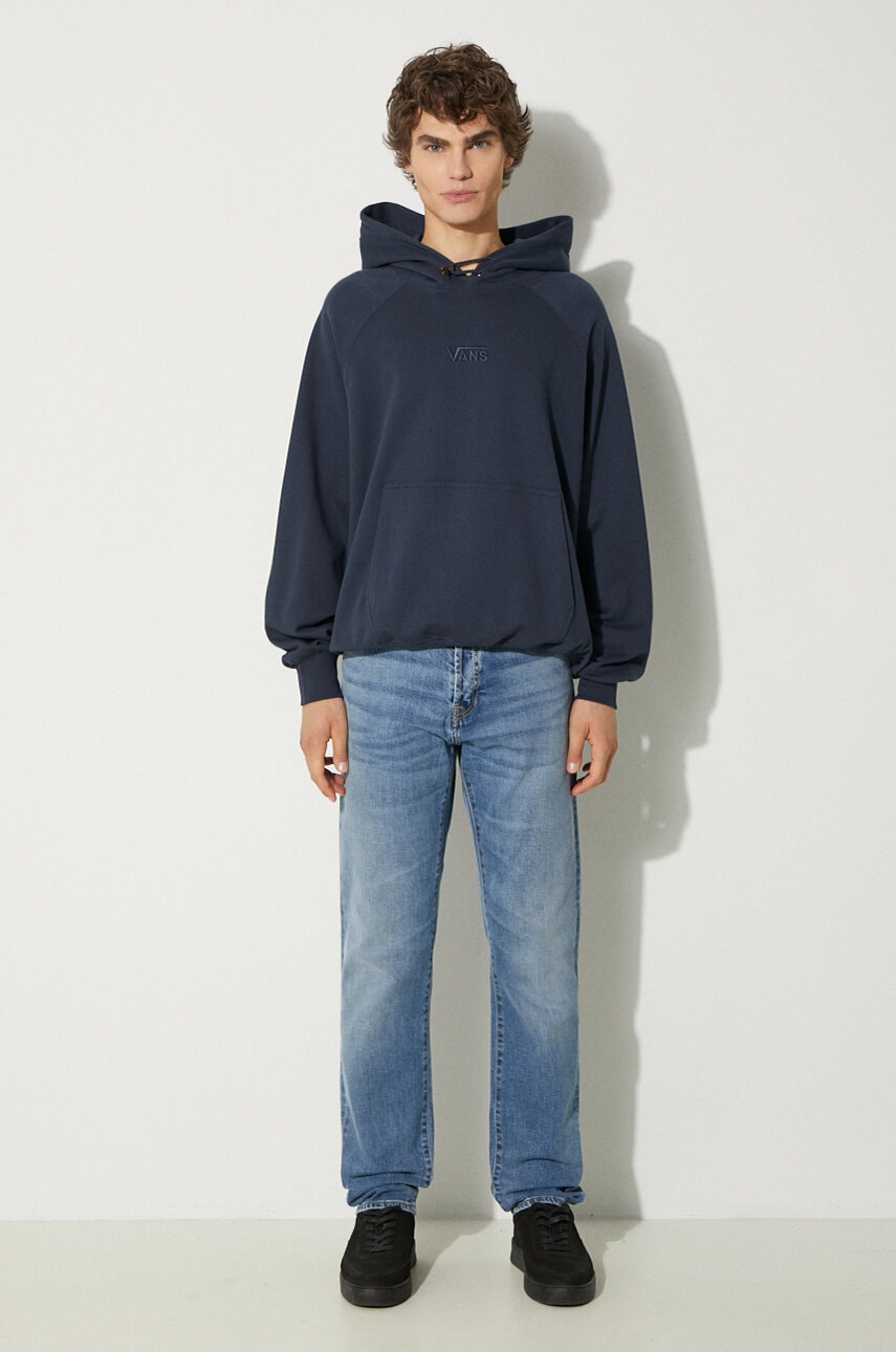 Суитчър Vans Premium Classics LX Smooth Fleece Lace-Up Hoodie Тъмно синьо | VN000GZ1D6Q1, 1