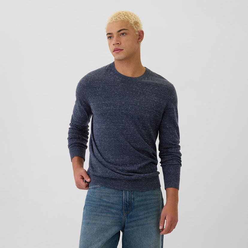 Пуловер GAP Sweater Core Cotton Crew Navy M Черно | 498141-06