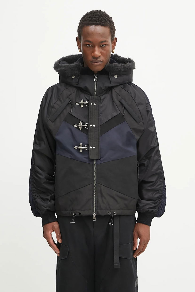 Яке бомбър Andersson Bell Norwegian N2B Hooded Padded Jacket with Fur Trim and Toggle Closures Многоцветен | awa690u