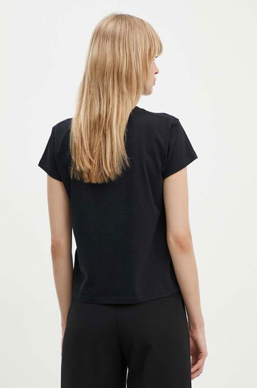 Тениска Maison Margiela MM6 Maison Margiela Black Embroidered Logo T-Shirt Черно | S52GC0247.S24312, 2