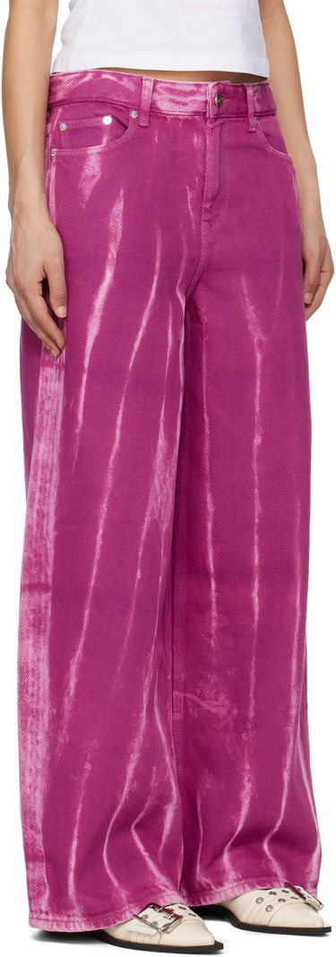 Дънки GANNI GANNI Overdyed Heavy Denim Marri Jeans Лилаво | J1671, 1