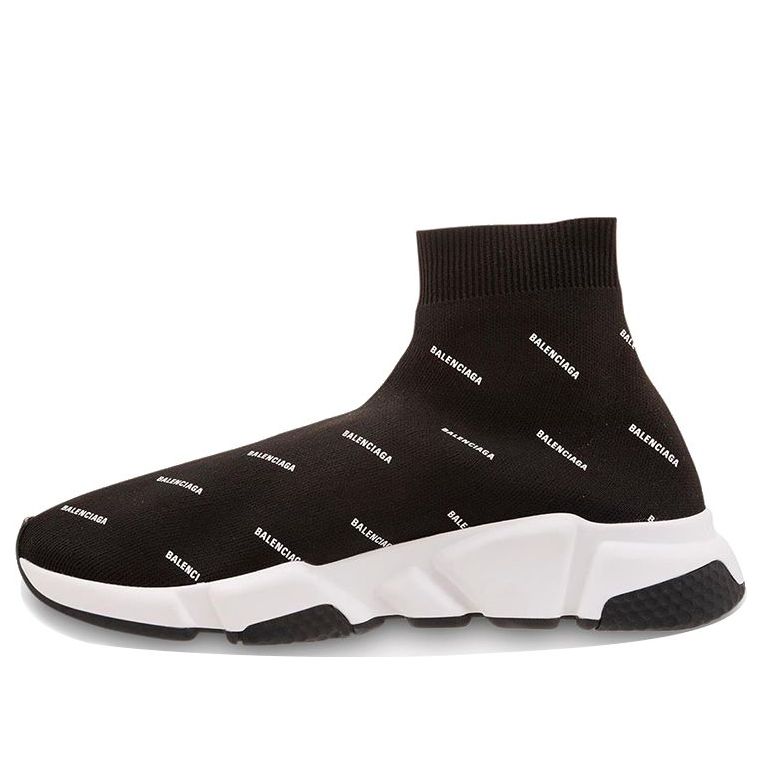 Кецове и обувки Balenciaga Balenciaga Speed Trainer Mid 'Allover Logo' Черно | 597551W17121015