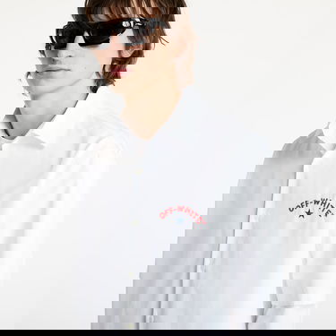 Риза Off-White Star Arrow Popl Bowling Shirt Бяло | OMGG013S25FAB0020110, 2