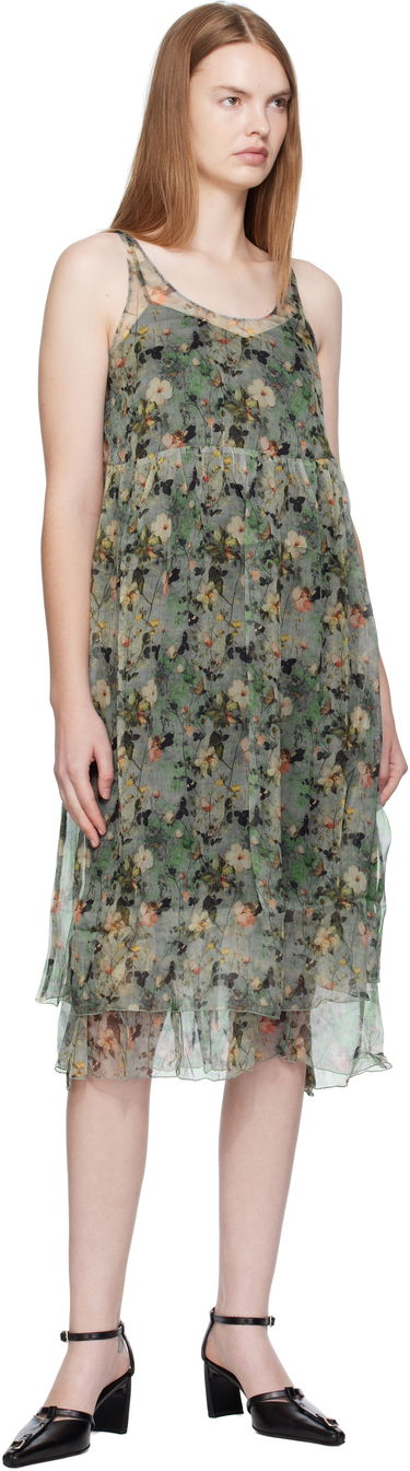 Pокля R13 R13 Gathered Tank Midi Dress Зелено | R13WR289-R588A, 3