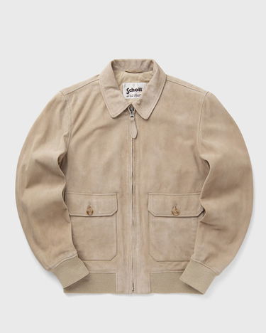 Яке Schott NYC Aviator Suede Jacket Бежово | LCAVIATORS-BEIGE, 1
